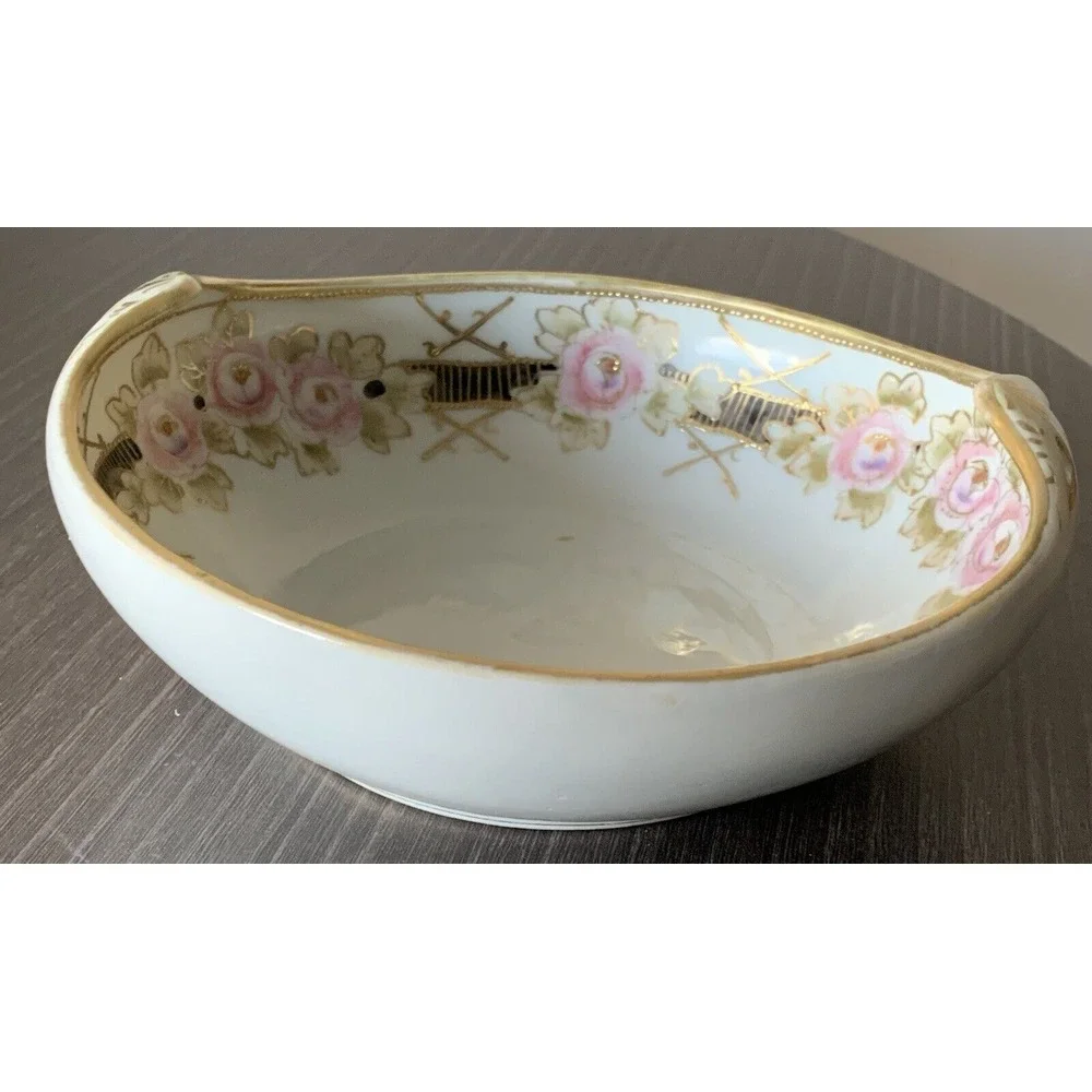 Vintage Nippon Hand Painted ‎ Porcelain Candy Dish